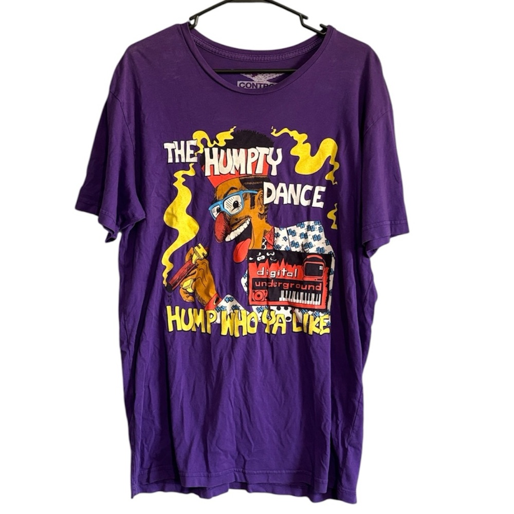 Purple Graphic T-Shirt with Humpty Dance Digital Underground